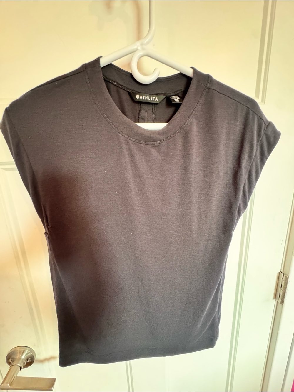 Athleta Black Muscle Tee with Crewneck